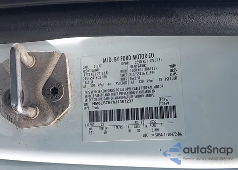 2018 Ford Transit Connect Xl из США, поврежденный, VIN NM0LS7E78J1361233